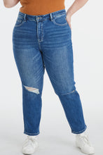 Load image into Gallery viewer, BAYEAS Full Size High Waist Distressed Washed Cropped Mom Jeans