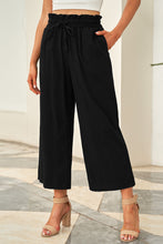 Load image into Gallery viewer, Drawstring Paperbag Waist Wide Leg Pants