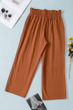 Load image into Gallery viewer, Drawstring Paperbag Waist Wide Leg Pants