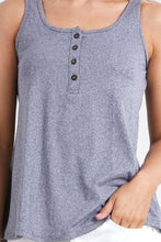 Load image into Gallery viewer, Ninexis Square Neck Half Button Tank