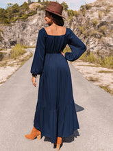 Load image into Gallery viewer, Long Sleeve Lace Trim Maxi Dress
