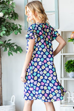 Load image into Gallery viewer, Heimish Full Size Floral Ruffled Short Sleeve Dress with Pockets