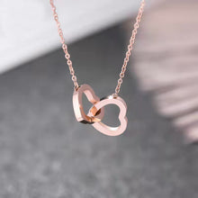 Load image into Gallery viewer, Alloy Double Heart Necklace