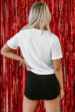 Load image into Gallery viewer, Heart Round Neck Short Sleeve T-Shirt