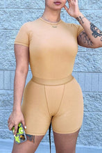 Load image into Gallery viewer, Round Neck Top and Shorts Set