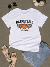 Load image into Gallery viewer, BASKETBALL MOM Round Neck Short Sleeve T-Shirt