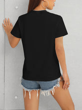 Load image into Gallery viewer, Heart Round Neck Short Sleeve T-Shirt