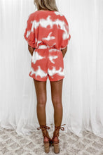 Load image into Gallery viewer, Tie-Dye Round Neck Top and Shorts Set