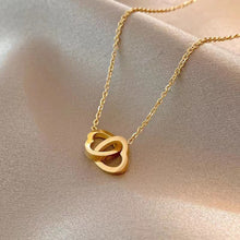 Load image into Gallery viewer, Alloy Double Heart Necklace
