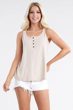 Load image into Gallery viewer, Ninexis Square Neck Half Button Tank