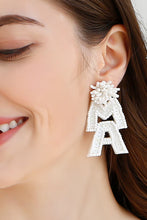 Load image into Gallery viewer, MAMA Beaded Dangle Earrings