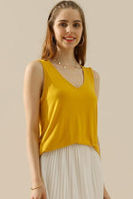 Load image into Gallery viewer, Ninexis Full Size V-Neck Curved Hem Tank