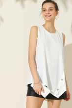 Load image into Gallery viewer, Ninexis Round Neck Button Side Tank