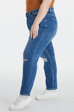 Load image into Gallery viewer, BAYEAS Full Size High Waist Distressed Washed Cropped Mom Jeans