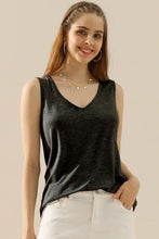Load image into Gallery viewer, Ninexis Full Size V-Neck Curved Hem Tank