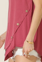 Load image into Gallery viewer, Ninexis Round Neck Button Side Tank