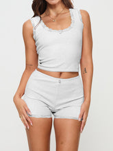 Load image into Gallery viewer, Scoop Neck Wide Strap Top and Shorts Set