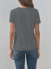 Load image into Gallery viewer, Heart Round Neck Short Sleeve T-Shirt