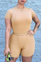 Load image into Gallery viewer, Round Neck Top and Shorts Set