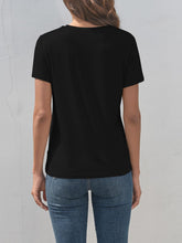Load image into Gallery viewer, Heart Round Neck Short Sleeve T-Shirt