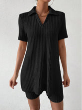 Load image into Gallery viewer, Johnny Collar Short Sleeve Top and Shorts Set