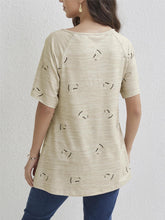 Load image into Gallery viewer, Heart Quarter Zip Short Sleeve T-Shirt