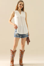 Load image into Gallery viewer, Ninexis Full Size Notched Sleeveless Top