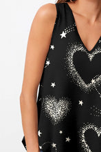Load image into Gallery viewer, Heart Printed V-Neck Tank