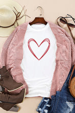 Load image into Gallery viewer, Heart Round Neck Short Sleeve T-Shirt