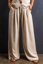 Load image into Gallery viewer, Ruched Wide Leg Pants with Pockets