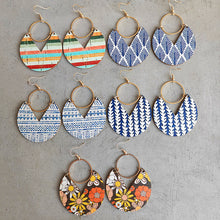 Load image into Gallery viewer, Ms.Pac-Man Shape Wooden Dangle Earrings