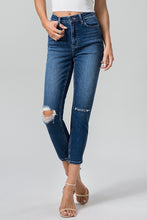 Load image into Gallery viewer, BAYEAS Full Size High Waist Distressed Washed Cropped Mom Jeans