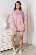 Load image into Gallery viewer, Basic Bae Full Size Soft Rayon Three-Quarter Sleeve Top and Shorts Set