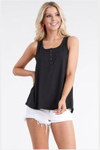 Load image into Gallery viewer, Ninexis Square Neck Half Button Tank