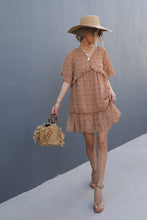 Load image into Gallery viewer, Swiss Dot V-Neck Flutter Sleeve Mini Dress