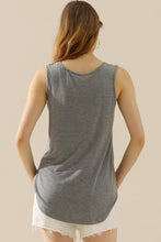 Load image into Gallery viewer, Ninexis Full Size V-Neck Curved Hem Tank