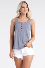 Load image into Gallery viewer, Ninexis Square Neck Half Button Tank