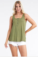 Load image into Gallery viewer, Ninexis Square Neck Half Button Tank