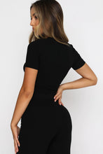 Load image into Gallery viewer, Round Neck Short Sleeve Top and Pants Set