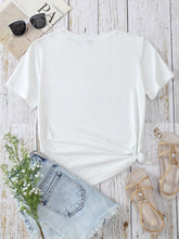 Load image into Gallery viewer, Heart Round Neck Short Sleeve T-Shirt