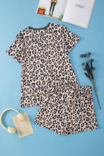 Load image into Gallery viewer, Leopard V-Neck Top and Shorts Set