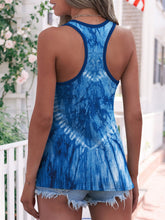 Load image into Gallery viewer, Heart Tie-Dye Scoop Neck Tank