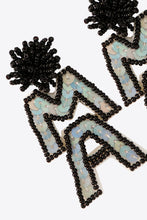 Load image into Gallery viewer, MAMA Beaded Dangle Earrings