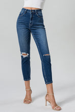 Load image into Gallery viewer, BAYEAS Full Size High Waist Distressed Washed Cropped Mom Jeans