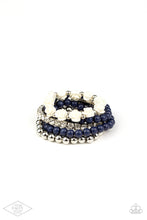 Load image into Gallery viewer, PAPARAZZI | Rose Garden Grandeur - Blue | STACKED BRACELET