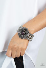 Load image into Gallery viewer, PAPARAZZI | Botanical Bravado - Purple | Trio of silver with purple rhinestone + hematite