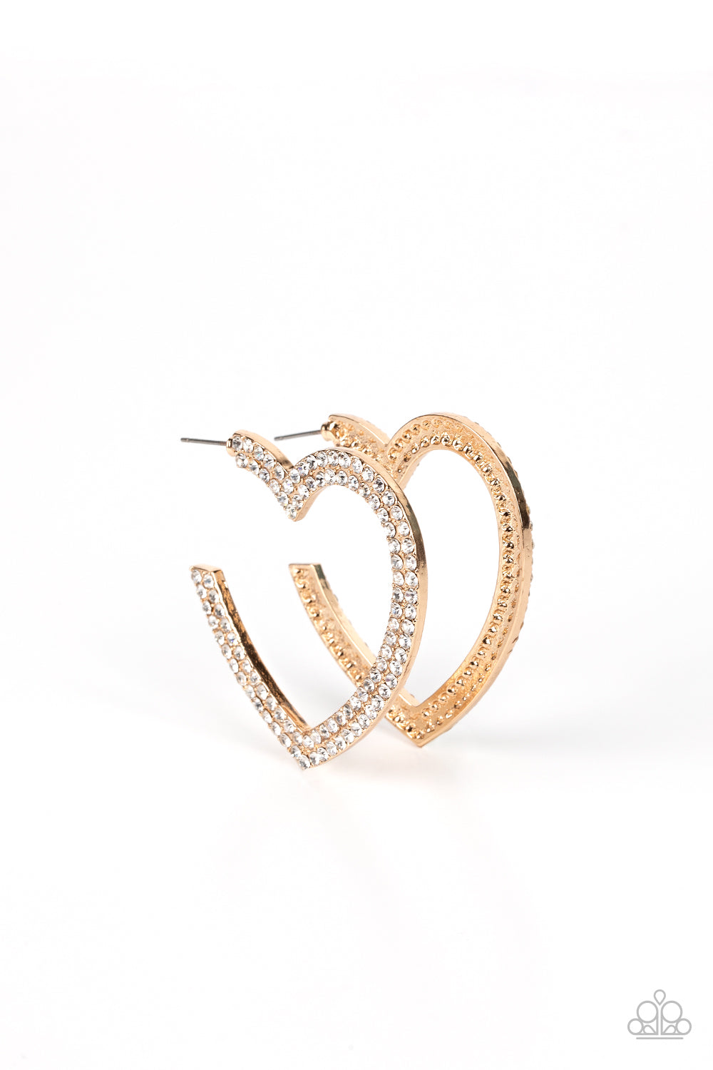 PAPARAZZI | AMORE to Love - Gold | Heart Earring