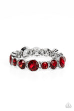 Load image into Gallery viewer, PAPARAZZI | Twinkling Tease - Red | OVERSIZED RED GEMS BRACELET
