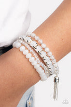 Load image into Gallery viewer, PAPARAZZI | Day Trip Trinket - White STRETCHY BRACELET