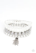 Load image into Gallery viewer, PAPARAZZI | Day Trip Trinket - White STRETCHY BRACELET